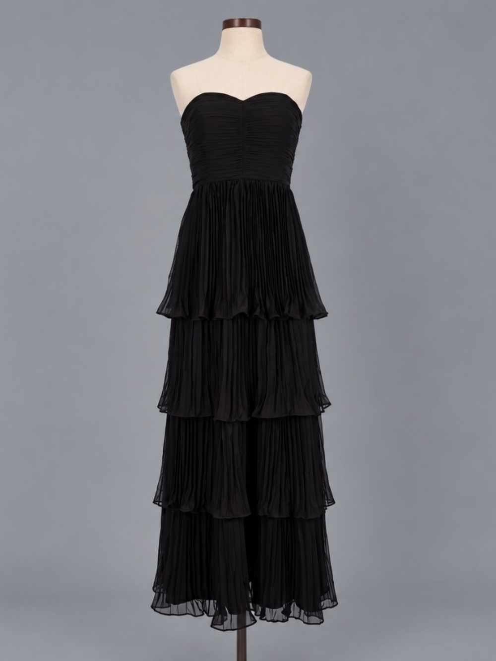 Wear Your Love Black Strapless Tiered Maxi Dress – Size 10 NWT